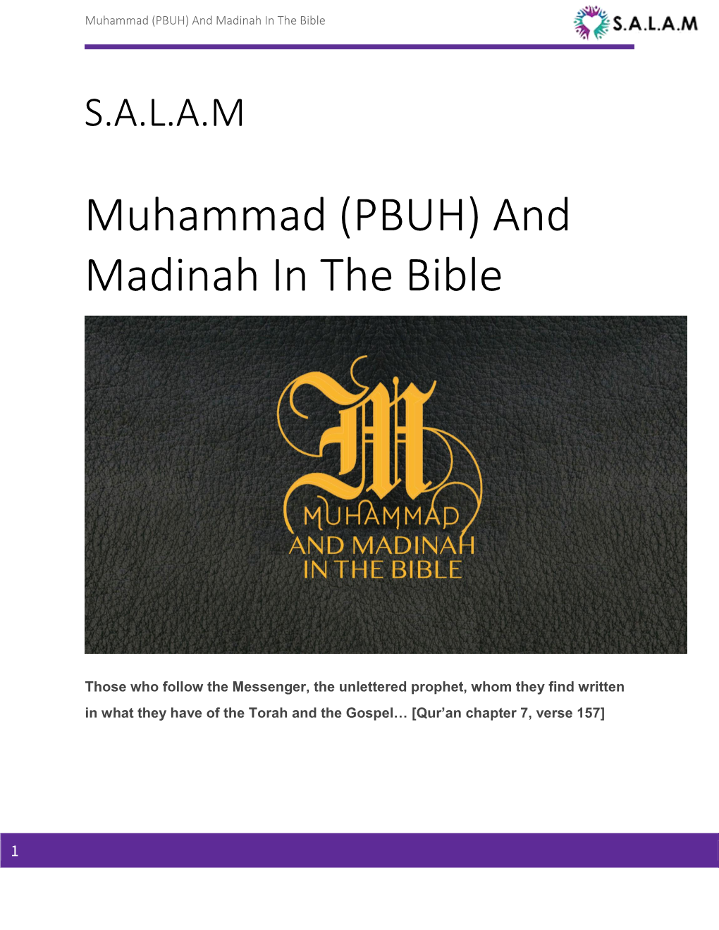 Muhammad (PBUH) and Madinah in the Bible