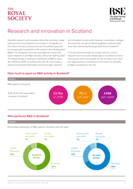 Factsheet: Research and Innovation in Scotland