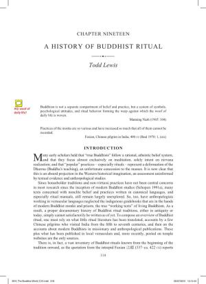 A History of Buddhist Ritual