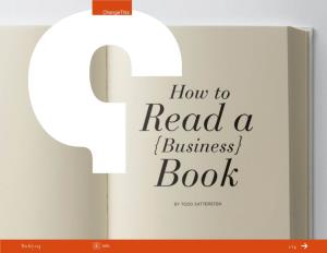 How to Read a [Business] Book