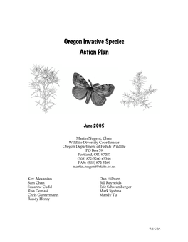Oregon Invasive Species Action Plan