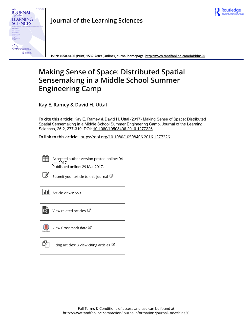 Making Sense of Space: Distributed Spatial Sensemaking in a Middle School Summer Engineering Camp