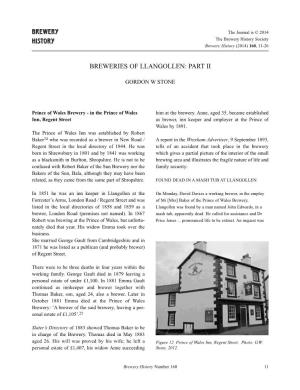 Brewery History Society Brewery History (2014) 160, 11-26