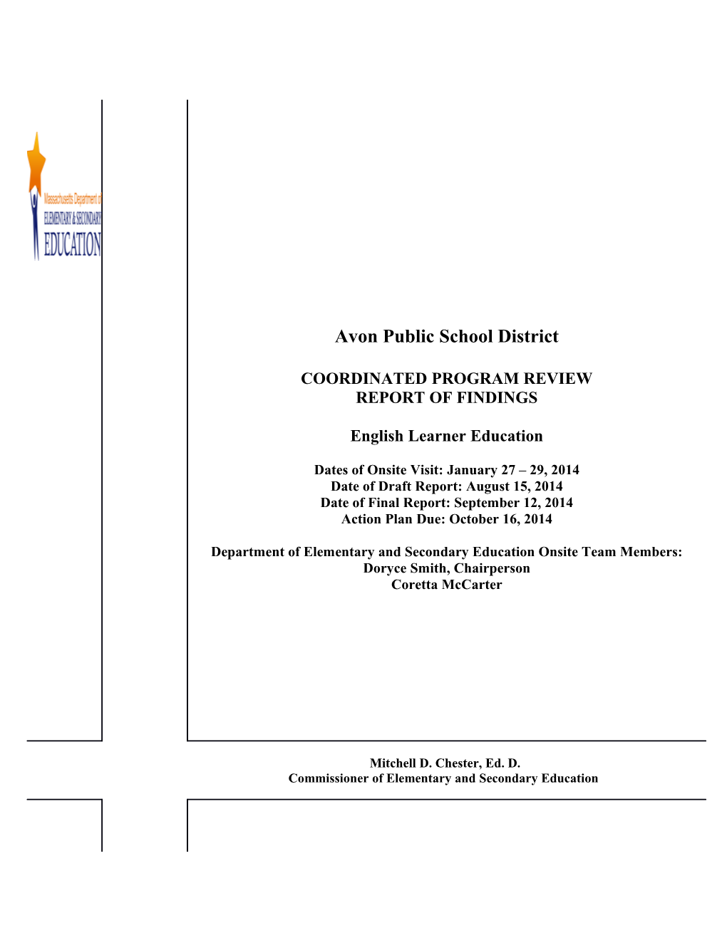 Avon PS ELE CPR Final Report 2013-14