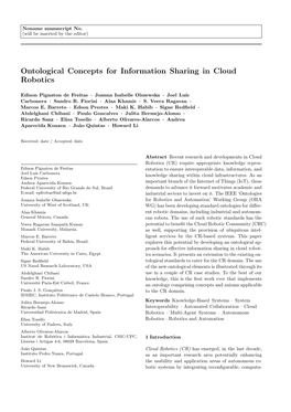 Ontological Concepts for Information Sharing in Cloud Robotics