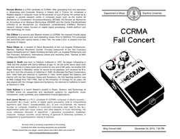CCRMA Fall Concert 2013