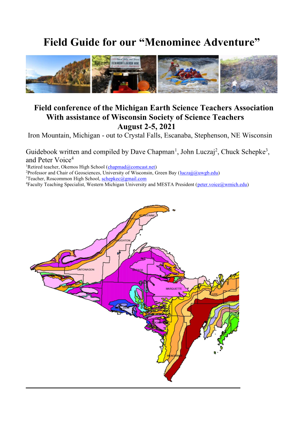 Field Guide for Our “Menominee Adventure”