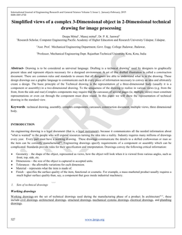 Simplified Views of a Complex 3-Dimensional Object in 2-Dimensional Technical Drawing for Image Processing