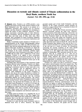 Discussion on Tectonic and Climatic Control of Triassic Sedimentation in the Beryl Basin, Northern North Sea Journal, Vol