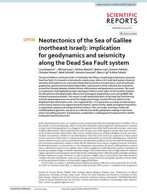 Implication for Geodynamics and Seismicity Along the Dead Sea Fault