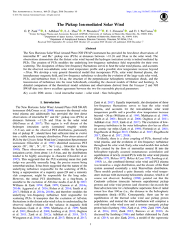 The Pickup Ion-Mediated Solar Wind