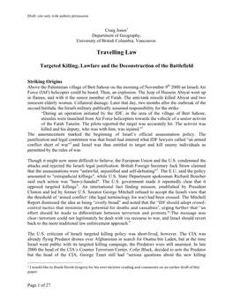 Travelling Law