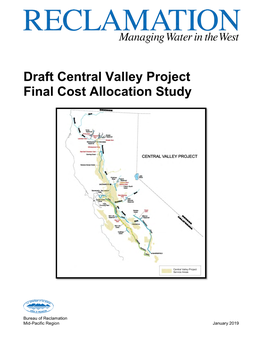 Central Valley Project Final Cost Allocation Study, March 2018