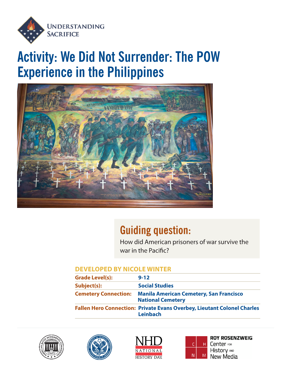 Activity: We Did Not Surrender: the POW Experience in the Philippines