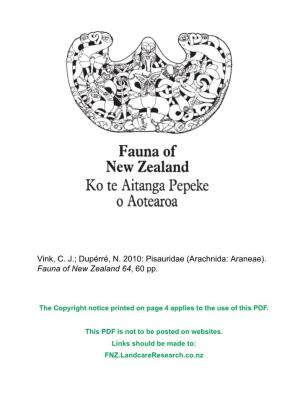 Fauna of New Zealand, Website Copy 2010, Fnz.Landcareresearch.Co.Nz