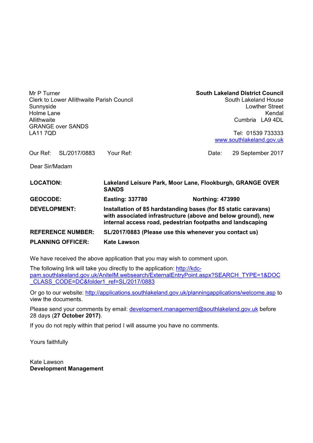 Lakeland Leisure Park, Proposed Extension Planning, Design, Access & Heritage Statement Bourne Leisure Ltd