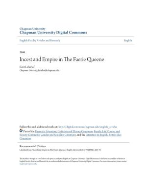 Incest and Empire in the Faerie Queene