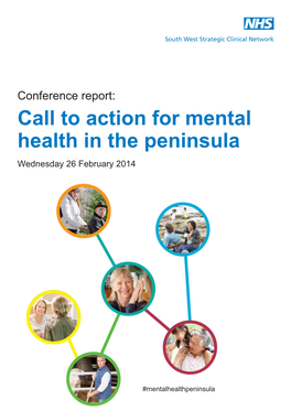 Call to Action for Mental Health in the Peninsula Wednesday 26 February 2014