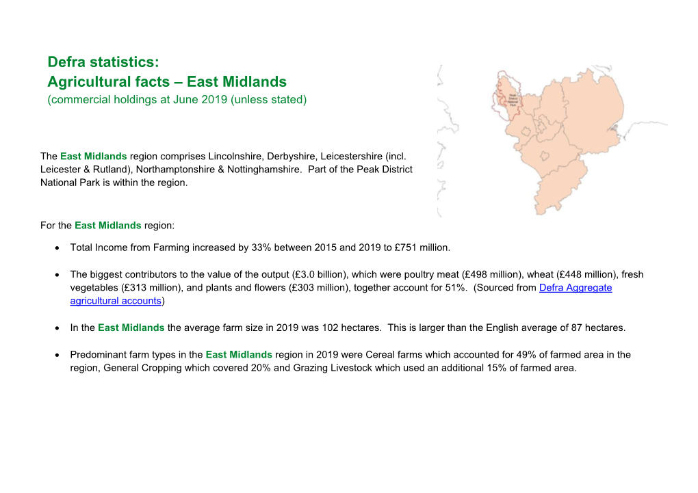 Agricultural Facts: England Regional Profiles