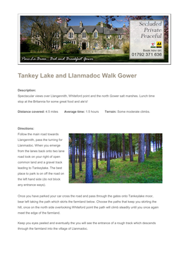Tankey Lake and Llanmadoc Walk Gower
