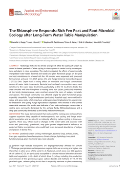 The Rhizosphere Responds: Rich Fen Peat and Root Microbial Ecology After Long-Term Water Table Manipulation