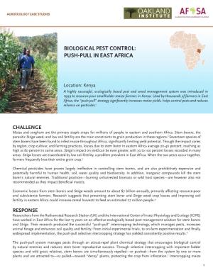 Biological Pest Control: Push-Pull in East Africa