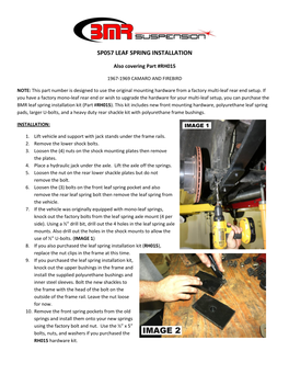 Sp057 Leaf Spring Installation