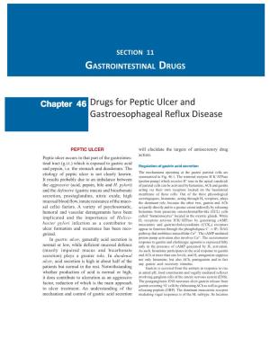 Drugs for Peptic Ulcer and Gastroesophageal Reflux Disease