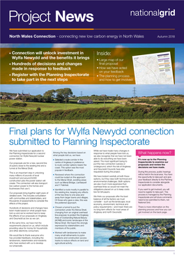 Final Plans for Wylfa Newydd Connection Submitted to Planning Inspectorate
