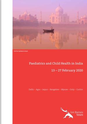 Paediatrics and Child Health in India 13 – 27 February 2020