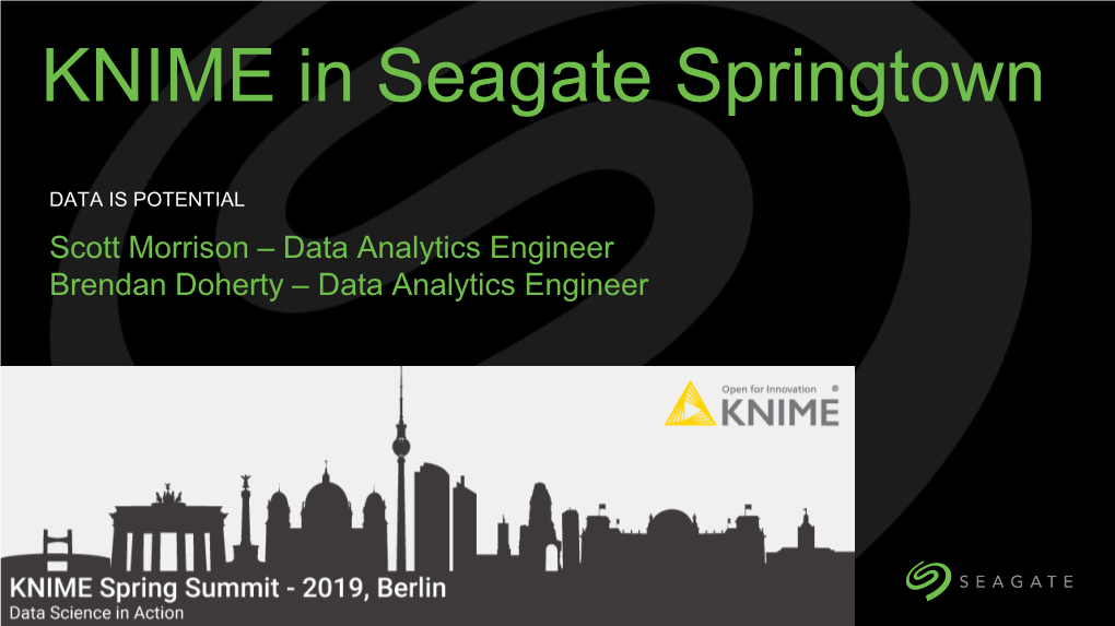 KNIME in Seagate Springtown