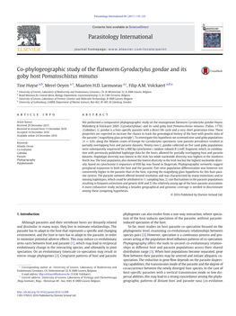 Co-Phylogeographic Study of the Flatworm Gyrodactylus Gondae And