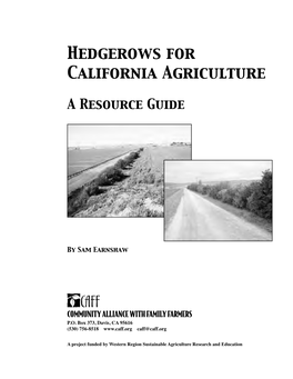 Hedgerows for California Agriculture