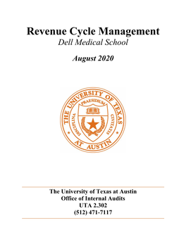 UTAUS Dell Medical School Revenue Cycle Management Report