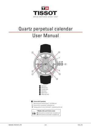 Quartz Perpetual Calendar User Manual