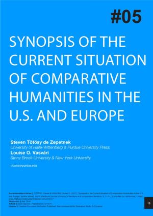 Synopsis of the Current Situation of Comparative Humanities in the U.S