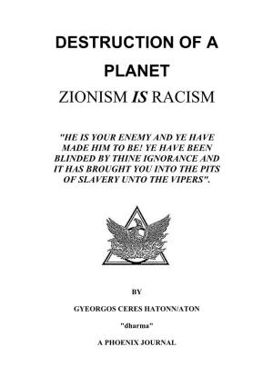Zionism Is Racism