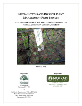 Special Status and Invasive Plant Management Pilot Project