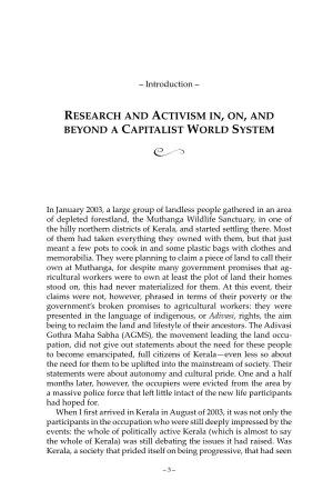 Research and Activism in , On, and Beyond a Capitalist