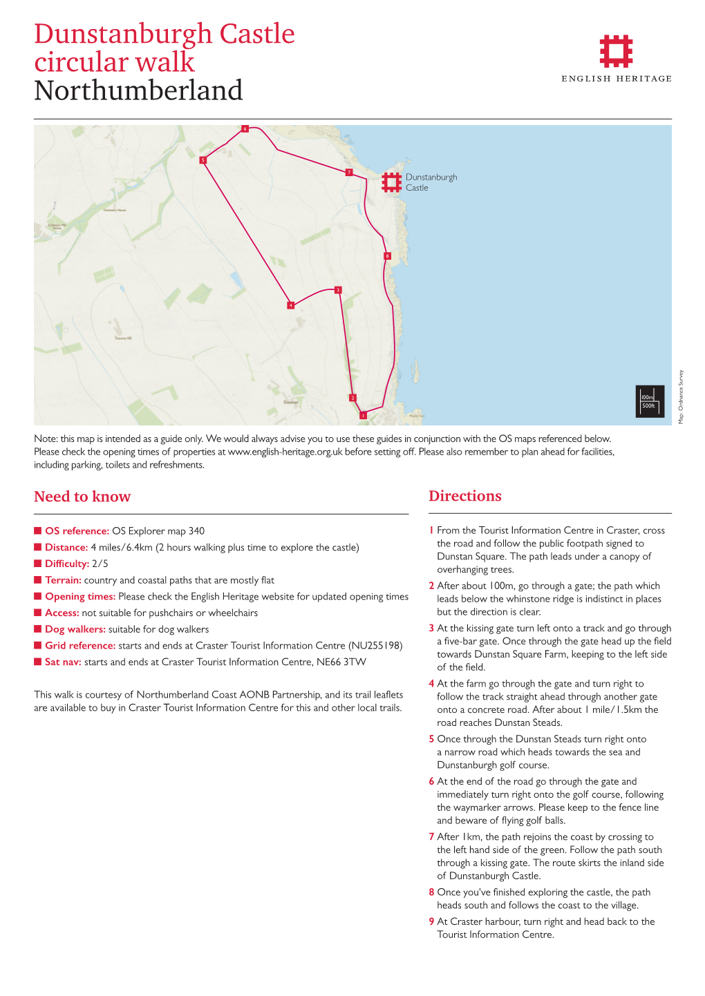 Dunstanburgh Castle Circular Walk Northumberland