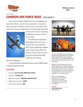 Cannon Air Force Base : New Mexico