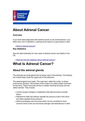 What Is Adrenal Cancer? Key Statistics