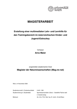 Magisterarbeit