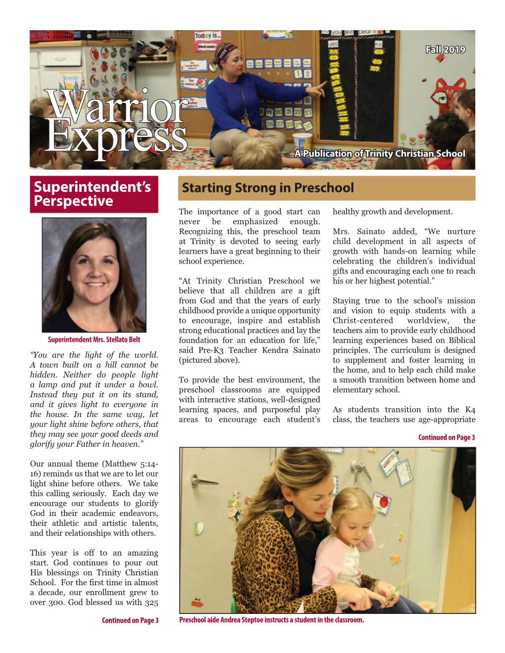 Warrior Express Starting Strong (Cont.) Rebuilding the Band Instructional and Play-Based Methods to Form a Foundation of Strong Pre-Reading and Pre-Writing Skills