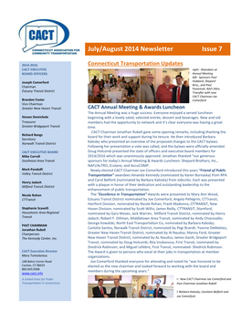 July/August 2014 Newsletter Issue 7