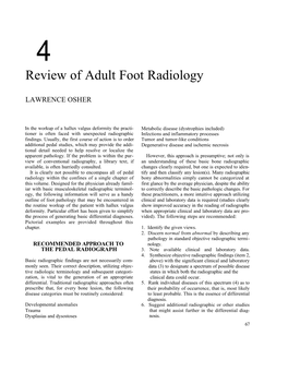 Review of Adult Foot Radiology