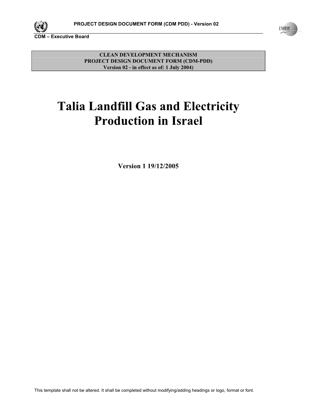 Talia Landfill Gas and Electricity Production in Israel