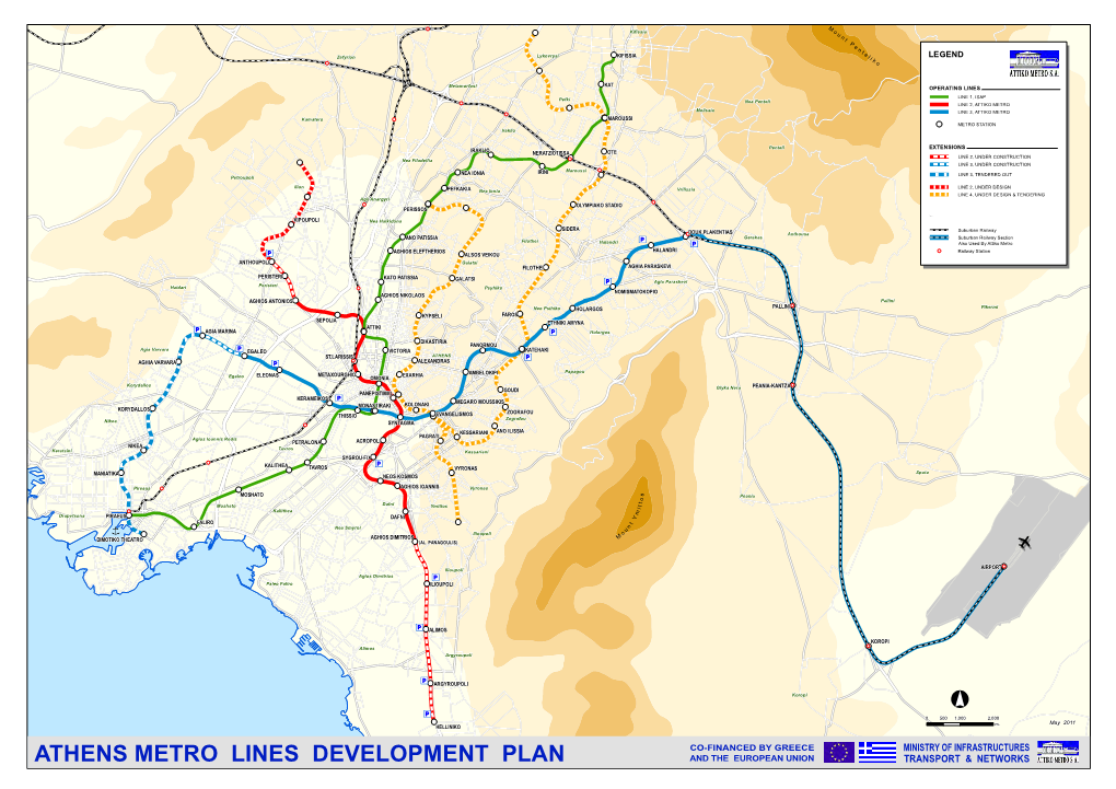 Map of Athens Metro