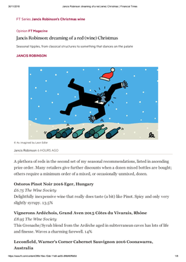 Jancis Robinson: Dreaming of a Red (Wine) Christmas | Financial Times