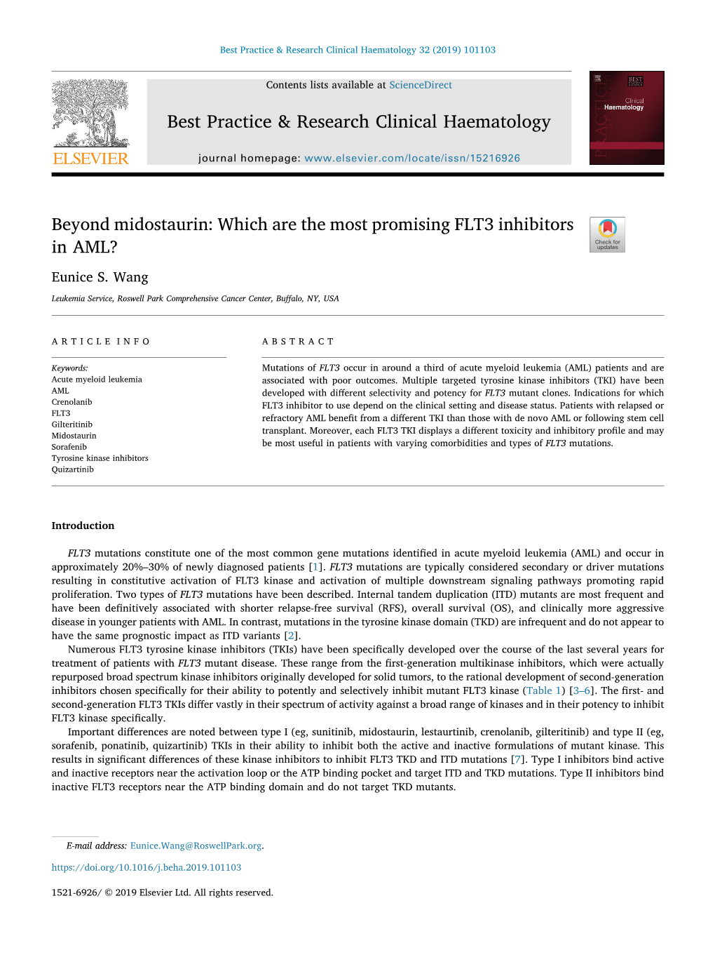 Beyond Midostaurin Which Are the Most Promising FLT3 Inhibitors In